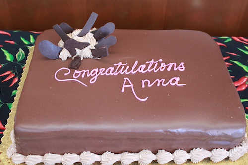 Congratulations Anna on a cake